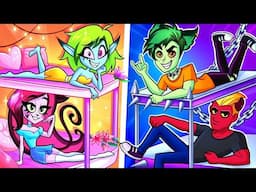 GIRL Room VS BOY Room | Room Swapping | Amazing Room Makeover with Teen-Z