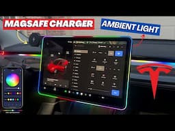 Tesla Model 3/Y Center Screen Upgrade: Ambient Light & Wireless Magsafe Charging (Easy)