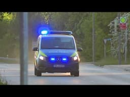 POLIZEI FuStW gefangen in pries im einsatzfahrt police respond