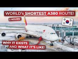 The World's SHORTEST Airbus A380 flight! | ASIANA Upper Deck ECONOMY Tokyo Narita to Seoul Incheon!