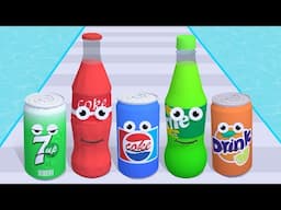Coca Cola VS Pepsi VS Sprite VS Fanta VS 7up - Juice Run Game