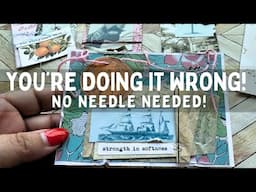 5 Ways to Use Thread in Your Junk Journal (No Stitching!) #VintageAesthetic