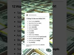 12 ways to become WEALTHY!