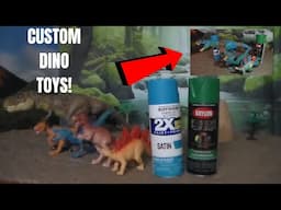 CUSTOM Dinosaur Spray Paint Toy Review! Making Custom Toy Dinosaurs