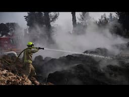 Imagens mostram denso fumo a subir de incêndio a oeste de Jerusalém