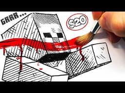 HORROR Artist Vs $20 MINECRAFT "How to Draw" Book ✍️
