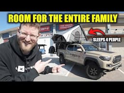 Inside the Biggest Roof Top Tent I've Ever Seen... Alucab Modcap Family Camper
