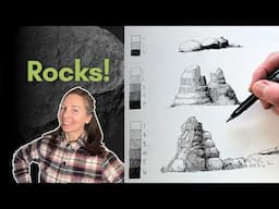 How to Render Rocks with Pen and Ink | Style Tutorial