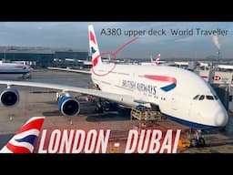 British Airways A380 FLOP | London to Dubai | British Airways A380 Economy Class | Trip Report