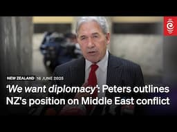 'We want diplomacy': Winston Peters outlines NZ's position on Middle East conflict | RNZ
