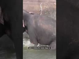 Trapped Elephant's Bold Canal Escape: Final Climb Will Shock You!
