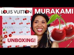 🍒 Louis Vuitton Murakami Cherry UNBOXING! My very first Louis Vuitton Purse! 🍒