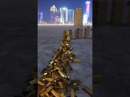 Gold toad domino shorts 3 #satisfying #domino #gold