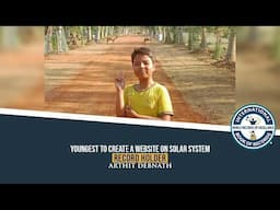 YOUNGEST TO CREATE A WEBSITE ON SOLAR SYSTEM