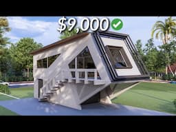 (5x12 Meters) Modern Tiny House with garage | Luxury Cabin House Tour
