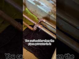 HOW TO CONNECT PLUMBING PIPES when theres water in them.. you can’t solder!! #plumbing  #asmr #diy