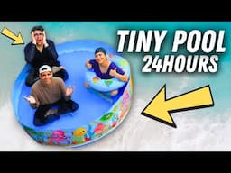 LIVING IN TINY POOL FOR 24 HOURS | Rimorav Vlogs
