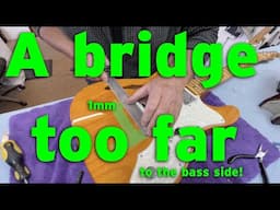 Fender MIM Thinline Tele bridge move and set up