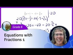 Equations with fractions, part 1 (8th grade math/algebra)