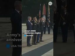 Army's 250th anniversary begins at Arlington National Cemetery #Shorts