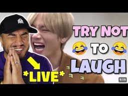 Dad reacts (LIVE) to BTS Try Not To Laugh Challenge [IMPOSSIBLE] & More (Dads reactions Live Stream)