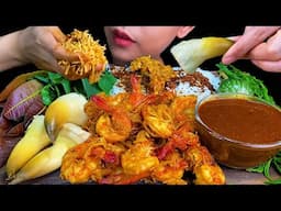 GARLIC BUTTER  SHRIMP & SPICY FISH PASTE, FRESH VEGETABLES