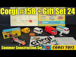 Vintage Corgi #158 Lotus Climax F1 + Gift Set #24 Commer Construction Set - Unboxed + Cleaned