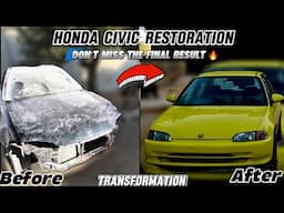 “This Rare Honda Civic Was Left to Die — Now It’s a Showstopper!” Before after #restoration #honda