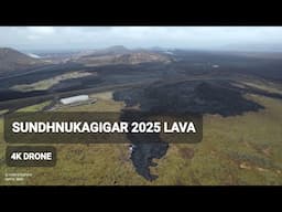 2025 Eruption Site Seen from Drone 4K. Signs of new inflation in Svartsengi. 06.04.25