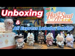 Unboxing Labubu 'Have a Seat' Blind Box  Trying Cute Labubu Outfits from AliExpress! #AliExpressHaul