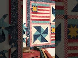 Piece perfect pinwheels with Jen in this fun tutorial! #quilting #diy #patrioticsewing