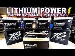 New Lithium battery bank + "direct fit" under hood AGM Swap | Yukon 3.0 Sound System install