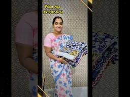 நம்மகிட்ட  வெயில் காலத்துக்கேற்ப Mulmul Cotton Sarees இருக்கு🥻👌 #shorts #trending #saree #viralvideo