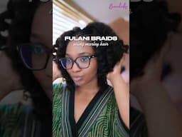 Fulani Braids, Curly hair at the back using marley hair crochet #jaydawayda inspired