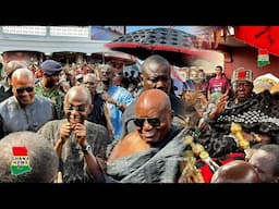 Otumfour rides in Palaquin, Prez Mahama & Prez Akufo Addo clashes at Asante Mamponghene’s funeral