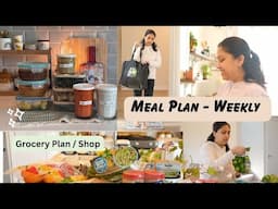 Weekly Meal Plan - Grocery Planing & Shopping - Meal Ideas for week - Best Meal plan Jars
