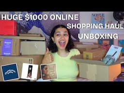 huge $1000 online shopping haul unboxing (chamberlain coffee, record player, princess polly)