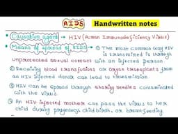 AIDS | Causative agent | Mode of transmission | Symptoms | Detection | Treatment | Prevention