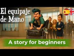 LET'S LEARN SPANISH EASILY with Funny Story (The hand luggage)