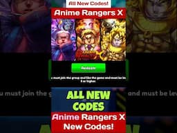New Anime Rangers X Codes - All New Codes For Anime Rangers X - Roblox  2025  UPDATE 2