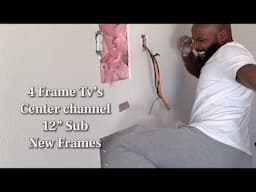We installed 4 frame TVs in one house! New  speakers and deco frames for each frame!