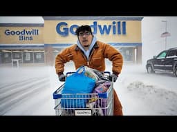 I Went to The Goodwill Bins During a Blizzard (No one was here)