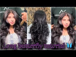 How to :Trending long butterfly hair cut| long step with layer cutting | tutorial | Hindi | easy way