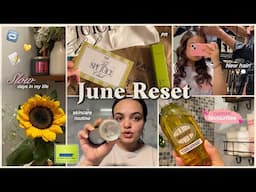 JUNE RESET 💖🌻 hair makeover 💇🏻‍♀️ current favourites🧊skincare routine, planner setup📝| Chill Vlog