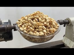 A Good Ideas Make Those Pretty Works - Art With Pistachio On Wood Lathe