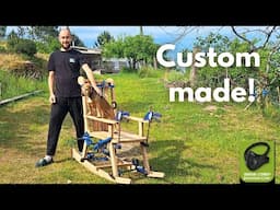 Carpenter Builds Rocking Chair from Rustic Wood