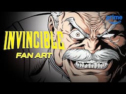 Drawing Conquest vs. Atom Eve Fan Art with Deegan Puchkors | Invincible | Prime Video