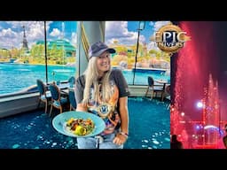 Epic Universe! First Time Dining at The Atlantic, NEW Nightly Fountain Show, Rides & Summer Rain