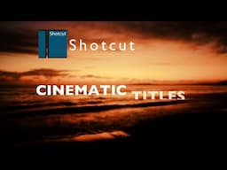 Create a Cinematic Reveal Title in Shotcut | Shotcut Tutorial #shotcut #tutorial