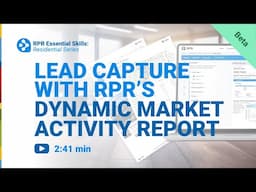 [Tutorial] Lead Capture With RPR’s Dynamic Market Activity Report
